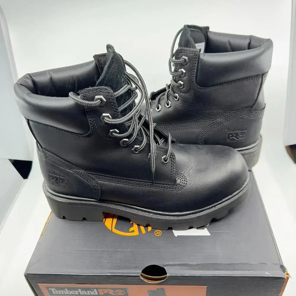 NEW Timberland PRO Sawhorse 6" Composite Safety Toe Work Boots Black Mens Size 7 - Picture 9 of 10